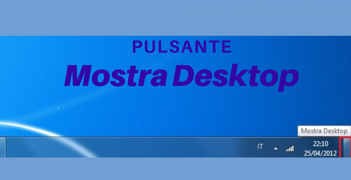 Il pulsante Mostra Desktop.