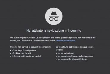 Navigazione in incognito