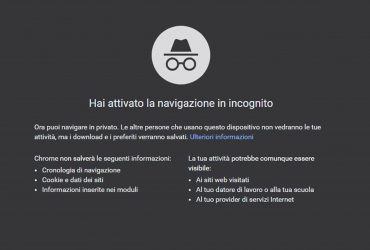 Navigazione in incognito da smartphone