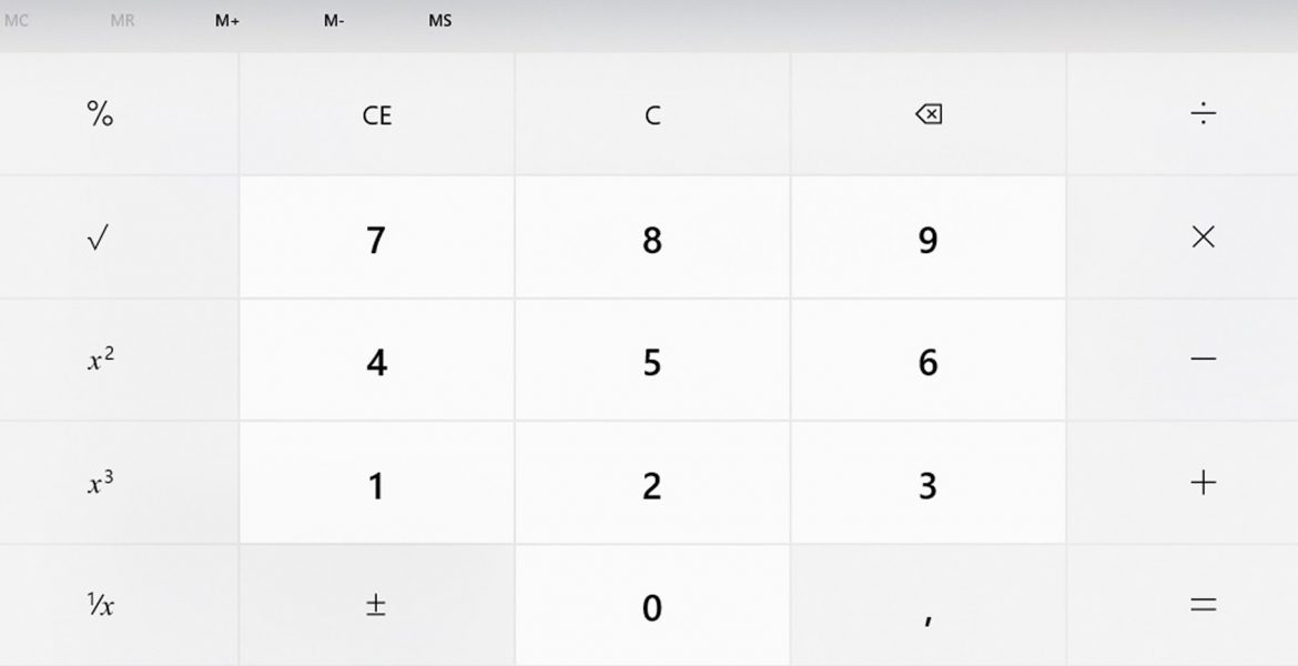 La Calcolatrice di Windows 10